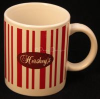 HERSHEY's Chocolate Red White Striped Coffee Mug
